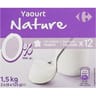 Carrefour classic yaourt nature 0mg % 12x125g