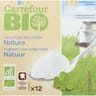 Carrefour bio yaourt nature au lait entier 12x125g