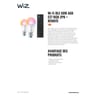 Philips kit de démarrage LED wiz 2 ampoules connectées E27 blanc + télécommande noir