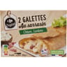 Carrefour original 2 galettes au sarrasin chèvre lardons 250g