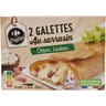 Carrefour original 2 galettes au sarrasin chèvre lardons 250g