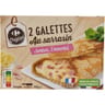 Carrefour original 2 galettes au sarrasin jambon emmental  250g