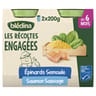 Bledina bio les recoltes engagées pots epinard semoule saumon sauvage