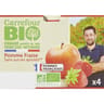 Carrefour bio compote pomme fraise sans sucres ajoutés bio x4 - 400g