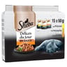 Sheba pâtée pour chat délices du jour à la volaille en sauce 15x50g
