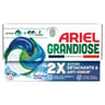Ariel grandiose pods, lessive liquide en capsules 15 lavages, fraicheu