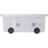 Carrefour Home boîte de rangement dessous de lit 35l avec couvercle et roulettes