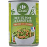 Carrefour classic' petits pois et carottes très fins à l'étuvée 265g