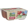 Carrefour baby bio dessert bébé pomme, fraise dès 6 mois 4x100g