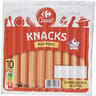 Carrefour classic knacks pur porc x10 - 350g