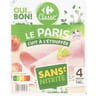 Carrefour classic' jambon Le Paris cuit à l'étouffée sans nitrite 4 tranches 140g
