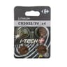 Carrefour 4 piles lithium CR2032 i-tech+