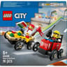 60458 - Lego City - Pack de bolides de course : camion de pizza contre camion de pompiers
