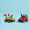 60458 - Lego City - Pack de bolides de course : camion de pizza contre camion de pompiers