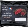Pavé de boeuf mariné aux 3 poivres x2 240g Carrefour le marché