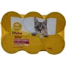 Carrefour companino pâtée pour chat adulte en terrine de saumon, au boeuf & poulet x6 - 2400g