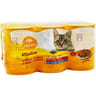 Carrefour companino pâtée pour chat adulte en sauce au poulet, au boeuf & cabillaud x6 2400g