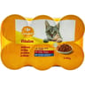 Carrefour companino pâtée pour chat adulte en sauce au poulet, au boeuf & cabillaud x6 2400g