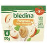 Blédina coupelles fruits pommes fleur d'oranger 4x100g dès 8 mois