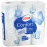 Cora papier toilette confort blanc/bleu triple épaisseur x 9 rouleaux