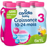 Candia baby lait de croissance 3 6x1l