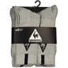 6 paires de mi chaussettes Le coq sportif semelle bouclette homme 3280 GRIS/NOIR T43\46