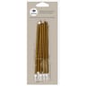 Carrefour Home 10 bougies longues paillettes or