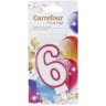 Carrefour Home bougie anniversaire chiffre n°6 avec bobèche
