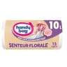 Handy bag sacs poubelle salle de bains à poignées coulissantes senteur florale 10l 15