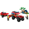 60412 - Lego City - Le camion de pompiers 4x4 et le canot de sauvetage