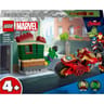 76287 lego marvel - iron man avec une moto et hulk, set de jeu