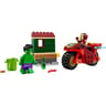 76287 lego marvel - iron man avec une moto et hulk, set de jeu