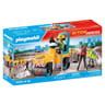 71751 Ouvriers avec rouleau compresseur