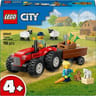 60461 lego city - tracteur agricole rouge avec remorque et moutons