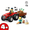 60461 lego city - tracteur agricole rouge avec remorque et moutons