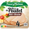 Fleury Michon blanc de poulet au tournebroche 4 tranches fines 120g