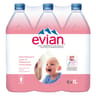 Evian eau minérale naturelle  6 x 1l