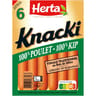 Herta 6 knacki 100% poulet fumage au bois de hêtre 210g
