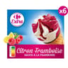 Carrefour extra 6 cônes citron framboise 461g