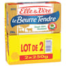 Elle & Vire beurre tendre doux plaquette lot de 2 x 250g
