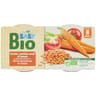 Carrefour baby bio plat bébé carottes lentilles 8mois 2x200g