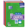 Oxford lot de 5 cahiers easybook agrafés 240x320 96p