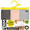 Lot de 3 shorties Les Pockets Ecodim Dim 5MJ TAUPE/ROSE/GRIS 44\46