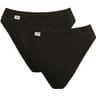 Lot de 2 slips tai ligne Basic Sloggi 0004 NOIR T46