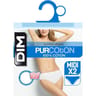 Lot de 2 Slips midi Pur Coton Dim 0HY BLANC 44\46