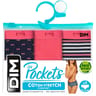 Lot de 3 shorties Les Pockets Coton Stretch Dim 5MM LOT PRETTY ROSE 44\46