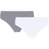 Lot de 2 slips ligne Body Touch Dim AV5 BLANC/GRIS CHAUD 40/42