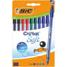 Bic 10 stylos bille cristal soft couleurs assorties