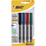 Bic 4 marqueurs marking pocket noir/bleu/rouge/vert