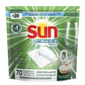 Sun capsules lave vaisselle optimum pure tout en 1 0% au bicarbonate 28 lavages